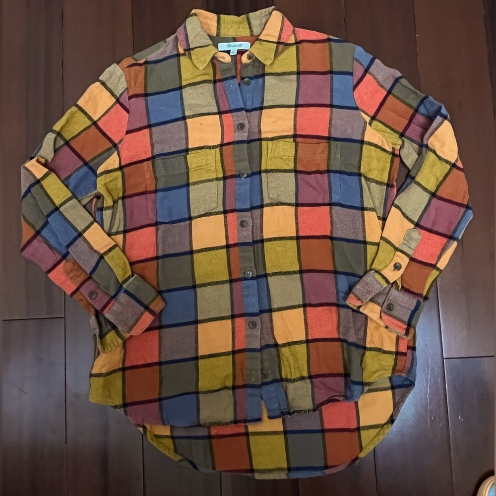 Madewell Flannel Top with Pockets
